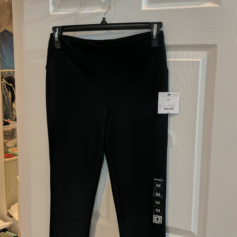 Liz claiborne black high waist leggings sz m NWT